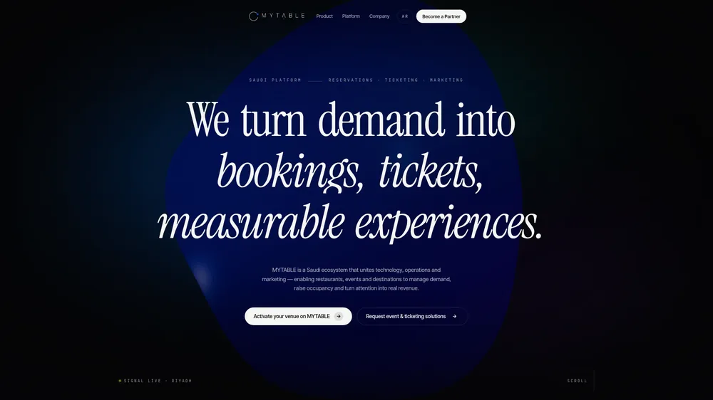 MYTABLE — Saudi Platform